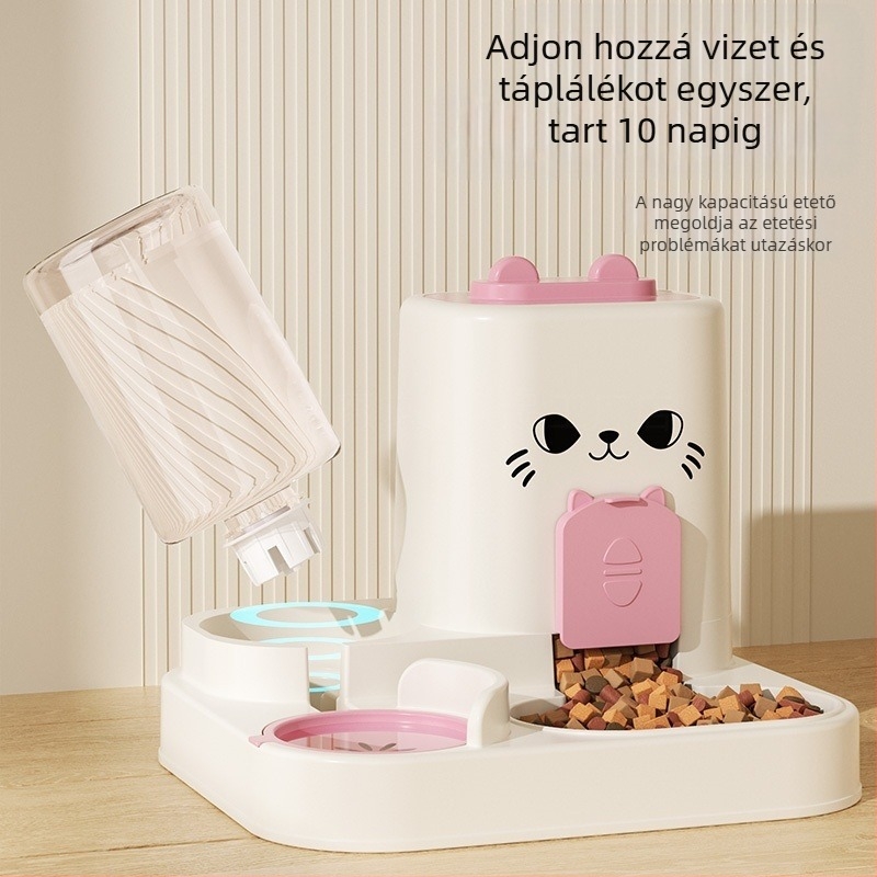 Macskaetető Vízeledel Integrált etetőtál Száraz és nedves elválasztás Kutyatál Macskatál Ételtároló tál háziállatoknak