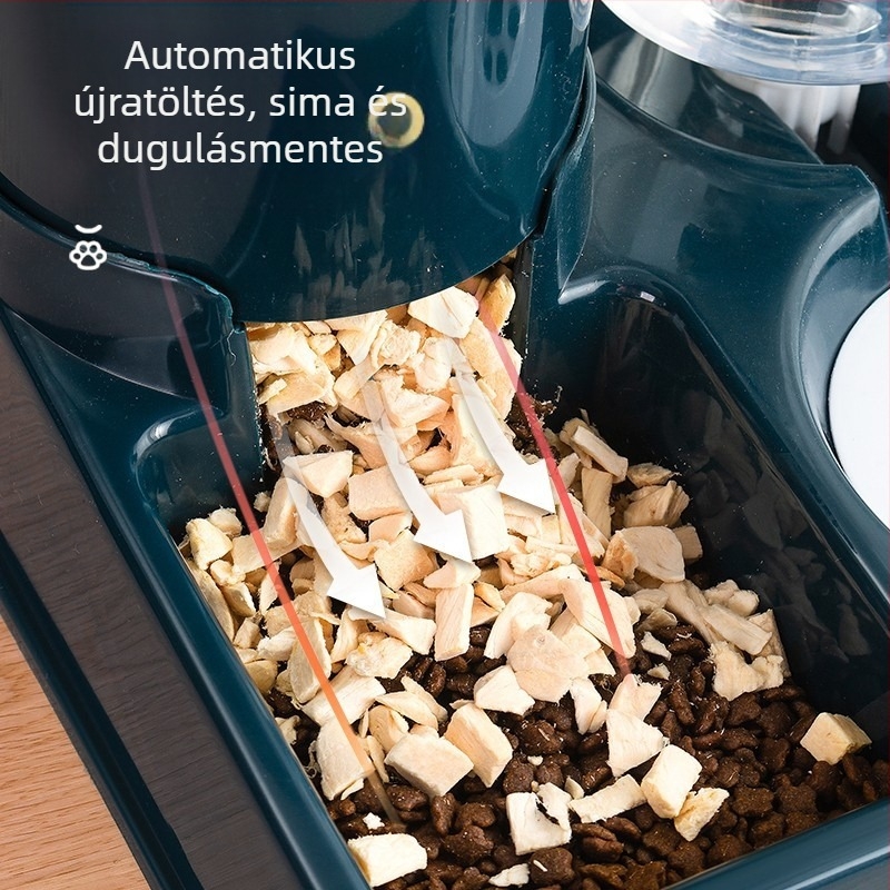 Macskatál Dupla tál Automatikus ivótál Macska itató Macskaeledel Kutyatál Kutyatál Integrált etető Állateledel