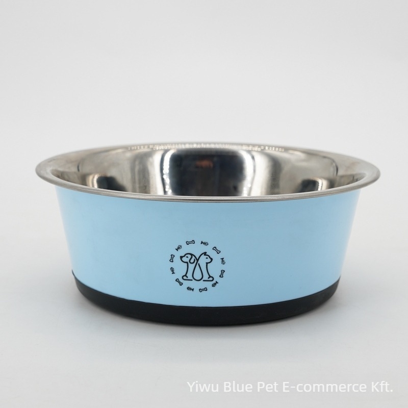 Határokon átnyúló robbanásnyomok rozsdamentes acél nagy kapacitású kutyatál etetővíz csúszásmentes aljú rajzfilm kisállattál nagykereskedelem