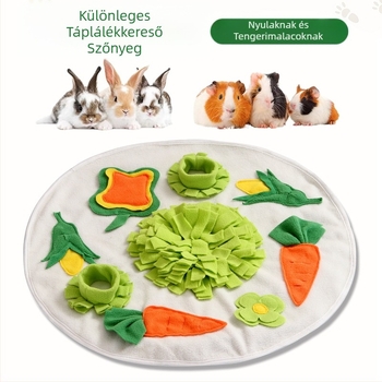 Nyúl tengerimalac etetőszőnyeg érzelmek enyhítésére Totoro nyúl kerek szagszőnyeg Amazon új kisállat-kellékek