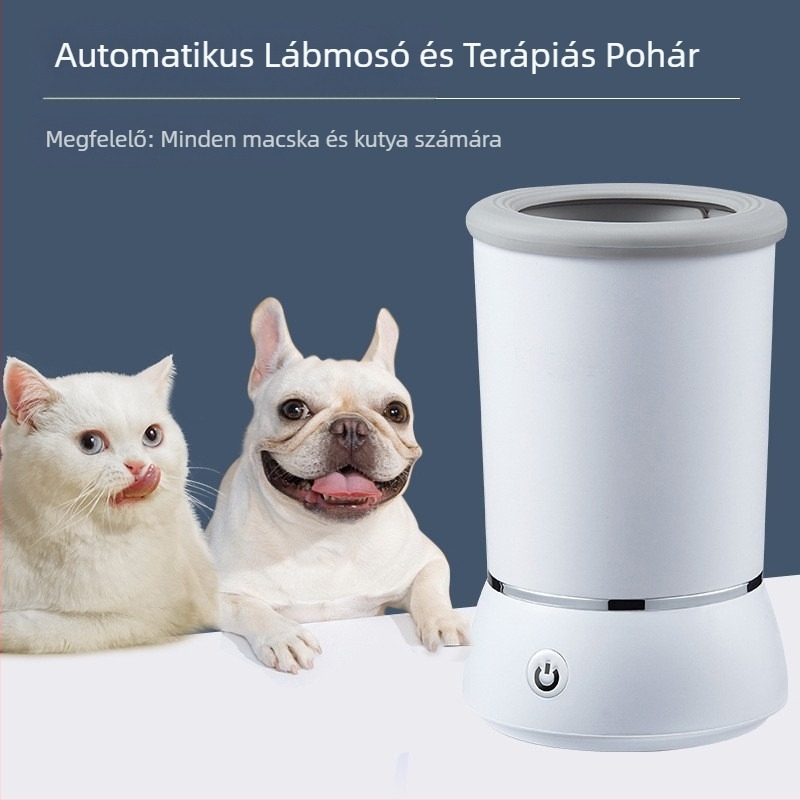Határokon átnyúló háztartási kisállat lábmosó pohár elektromos kutya macska tisztító mancs lábmosó kisállat szépségápolási tisztító