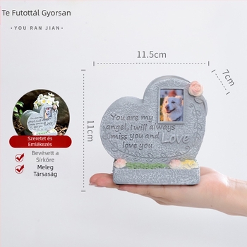 Európai stílusú, határokon átnyúló, kreatív, állati, macskák és kutyák, kültéri, kerti dekorációk, emlékmű, temetési áldozat, gyanta, kisállat, sírkő