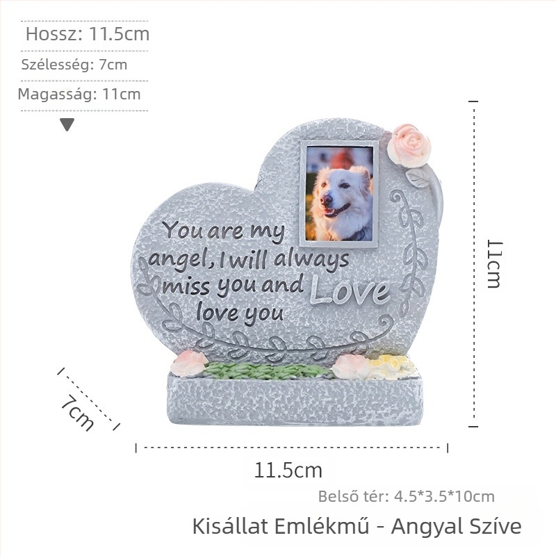 Európai stílusú, határokon átnyúló, kreatív, állati, macskák és kutyák, kültéri, kerti dekorációk, emlékmű, temetési áldozat, gyanta, kisállat, sírkő