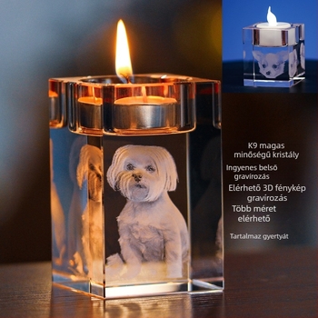 Határokon átnyúló kristály gyertyatartó díszek háziállat pár emlékkép gyertyafényes vacsora elrendezés skandináv romantikus nappali díszek