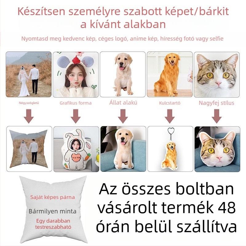 Alien DIY Buddha kis társ 3D párna szegély nélkül nyomtatható fotó fehér szél nélkül vicces homokszobor baba gyári testreszabás