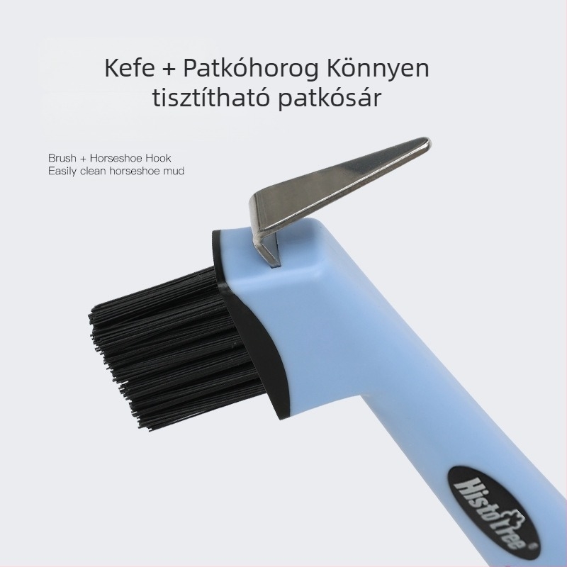 Lófelszerelések, Patkó multifunkciós tisztítókefe, Patkókefe, Lótisztító kefe, Patkókampó