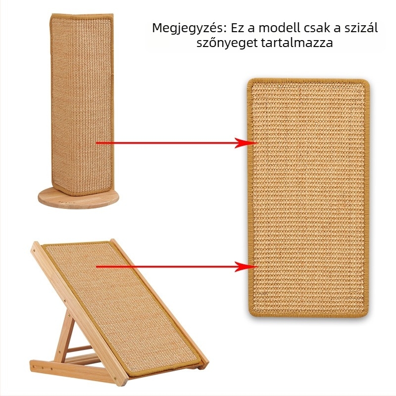 Kisállatjáték kard kenderpárna korpásodásmentes macska kaparódeszka függőleges falcsiszolás karmos harapásálló vicces játék egy darabból álló szállítás