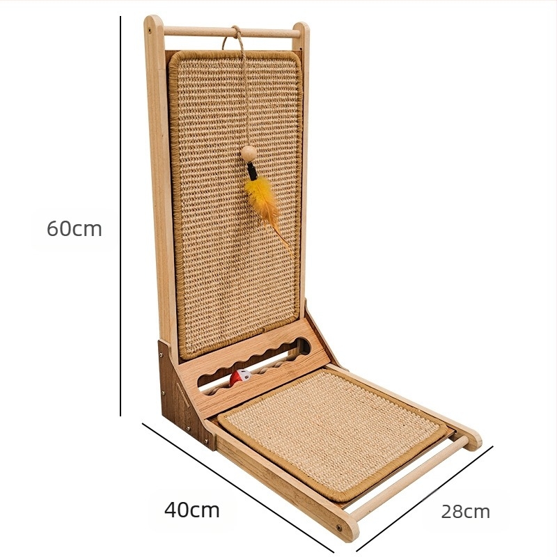 Kisállatjáték kard kenderpárna korpásodásmentes macska kaparódeszka függőleges falcsiszolás karmos harapásálló vicces játék egy darabból álló szállítás