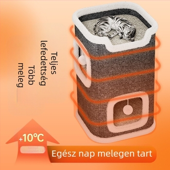 Macskafészek Macskamászóka Macskafa Macskakaparódeszka Integrált Négy évszak Univerzális Téli Meleg Félig zárt Szizál Hordó Dupla Rétegű Macskafészek