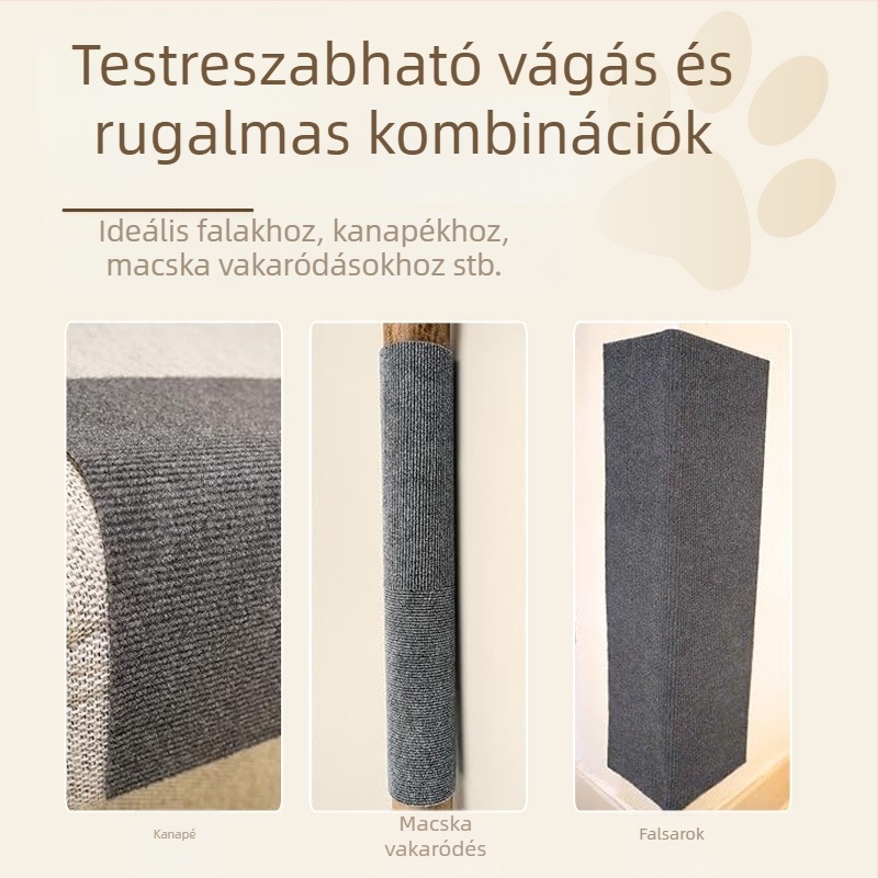 Kisállat macska mászószőnyeg kanapé karfa csiszoló karom filc öntapadós falmatricák otthon nappali hálószoba padlószőnyeg