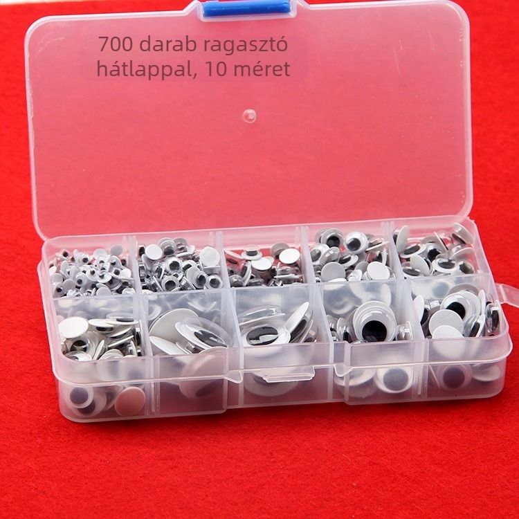 Amazon Hot Plum Blossom Box Több specifikációjú öntapadós, mozgatható szemjáték-kiegészítők, amelyek közvetlenül a rajzfilm állati szemeket ragasztják