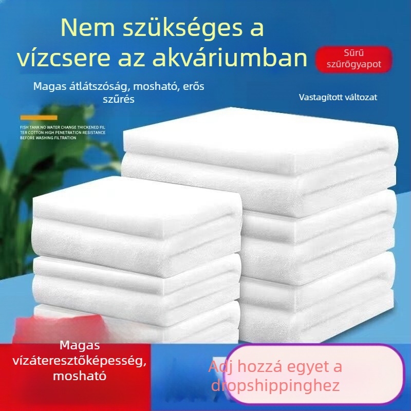 Akvárium szűrő pamut speciális nagy sűrűségű tisztító szűrőháló akvárium haltenyésztő speciális szűrő pamut akvárium szűrőanyag
