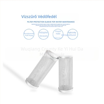 Akvárium vízbemenet rozsdamentes acél védőhüvely akvárium szűrőcső a szívónyílás szűrőképernyőjébe