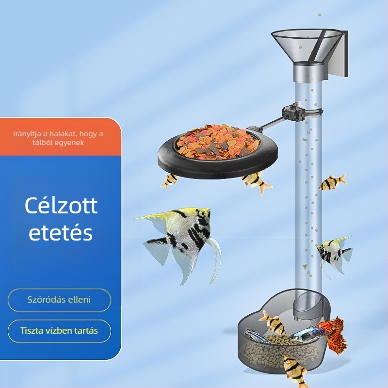 Akvárium etetőcső Multifunkcionális akril hal- és garnélarák etetőeszköz Anti-sodródás vízbe úszó kettős célú fűmedencés akvárium speciális