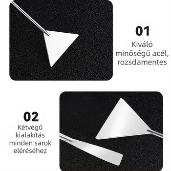 Akváriumkefe-tisztító vízi eszközök tisztítása rozsdamentes acél lapos homoklapát mohakaparó vízi alga eltávolító lapát akvárium