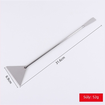 Akváriumkefe-tisztító vízi eszközök tisztítása rozsdamentes acél lapos homoklapát mohakaparó vízi alga eltávolító lapát akvárium