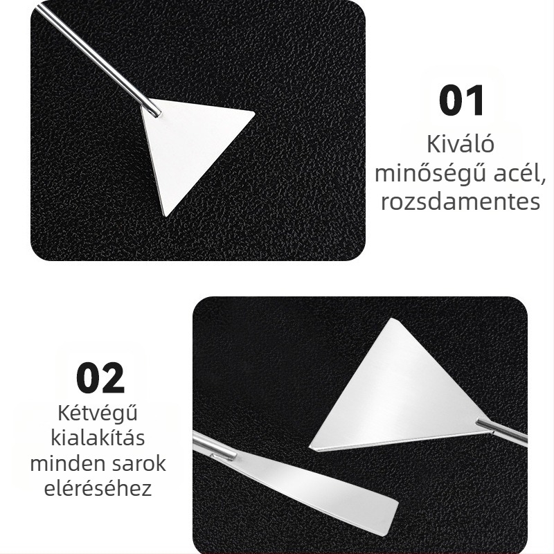 Akváriumkefe-tisztító vízi eszközök tisztítása rozsdamentes acél lapos homoklapát mohakaparó vízi alga eltávolító lapát akvárium