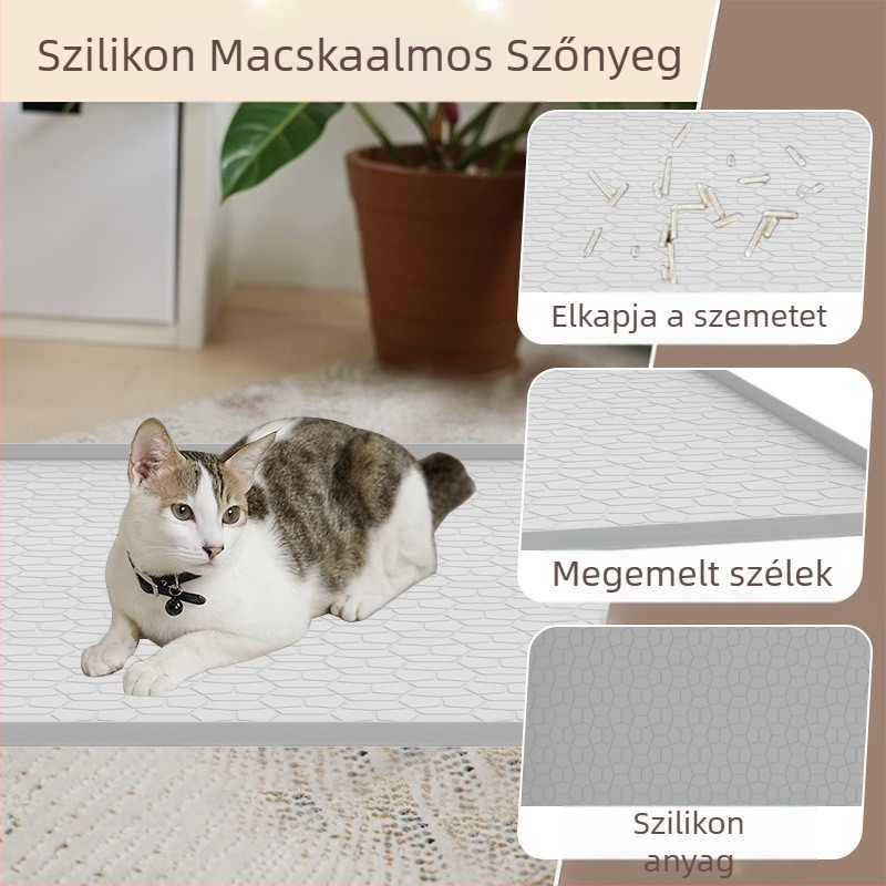 Kisállat padlószőnyeg vízálló vizeletgátló macskaszőnyeg kutya alvószőnyeg kiürülésgátló nagy szilikon macskaalom szőnyeg kutyaketrec alátét