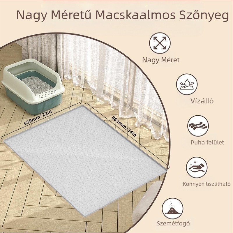 Kisállat padlószőnyeg vízálló vizeletgátló macskaszőnyeg kutya alvószőnyeg kiürülésgátló nagy szilikon macskaalom szőnyeg kutyaketrec alátét