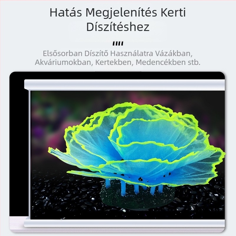 Akvárium dekorációk, díszek, akvárium, tereprendezés, korall szimuláció, saláta, korall, világító víz alatti világ, kis tájkép