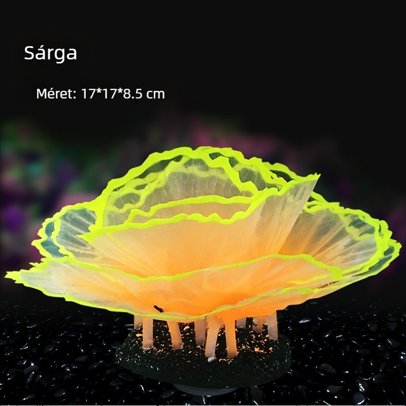 Akvárium dekorációk, díszek, akvárium, tereprendezés, korall szimuláció, saláta, korall, világító víz alatti világ, kis tájkép