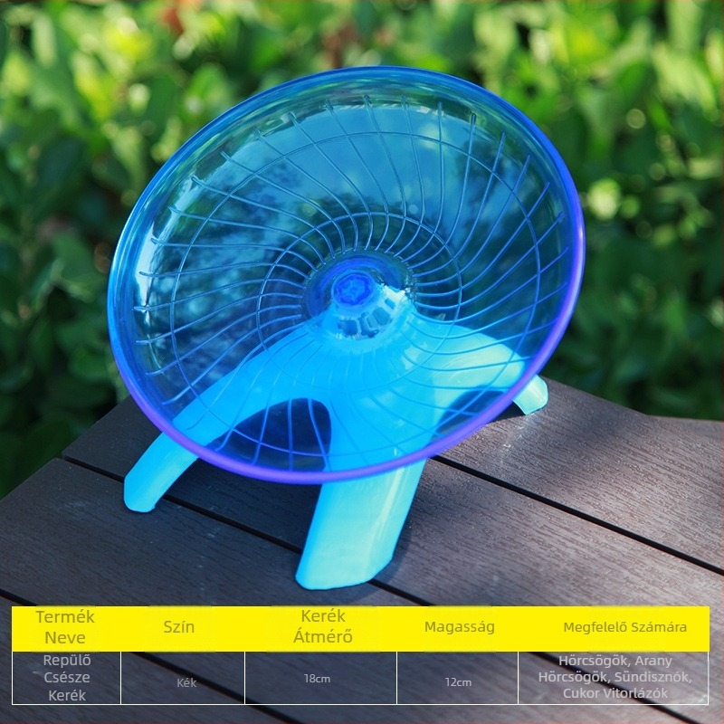 Hörcsög futókorong tengely arany medve repülő csészealj futófelszerelések átlátszó futójáték 18 cm méretű kisállat csendes futópad