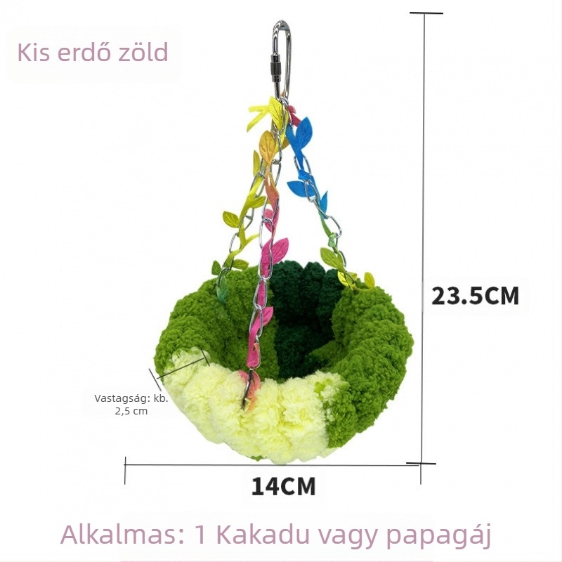 Madárfészek Meleg Papagájfészek Bölcsőfészek Különleges Hinta Függőágy Függő Alvófészek Plüss Madárfészek Új