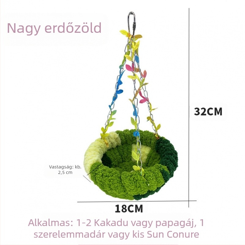 Madárfészek Meleg Papagájfészek Bölcsőfészek Különleges Hinta Függőágy Függő Alvófészek Plüss Madárfészek Új