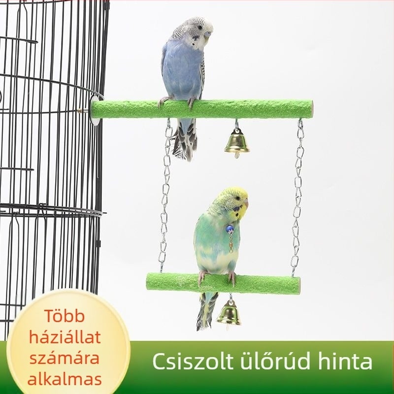 Madárjáték kiegészítők bazsarózsa papagáj xuanfeng tömörfa állomás rúdhinta karmos csiszolójáték tüskés kőrisfa hintaállomás rúd