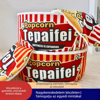 Kisállat fészek macskakennel kutyakennel ősz és tél új 2024 popcorn félig zárt plüss gyapjúbéléssel négy évszak univerzális