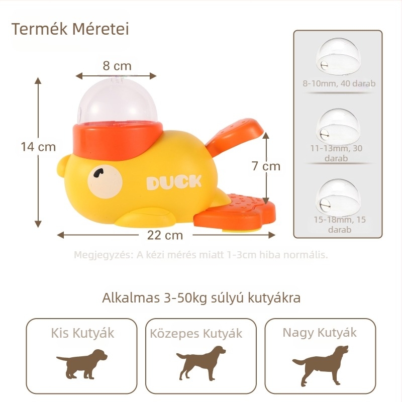 Határokon átnyúló új sárga kacsa kisállat-szivárgás elleni ételek Nyomja meg és forgassa el a kutyák étkezését Önüdítő az unalom enyhítésére anélkül, hogy bedugná a konnektorba Kutyakiképzési ereklye