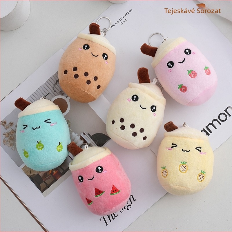 Gyöngyös tejes tea plüss baba medál határokon átnyúló kis ajándék kulcstartó medál kiegészítők táska hátizsák kis baba