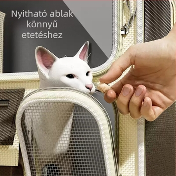 Macskatáska Kimenő hordozható macska hátizsák kisállat hátizsák iskolatáska utazó lélegző húzórúd kutyáknak nagy kapacitású macskadoboz
