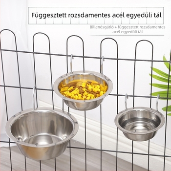 Spot nagykereskedelmi új kutyaketrec kisállat függő tál függő rozsdamentes acél kutya egytáltál kisállat eledel eszközök víz eszközök