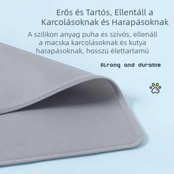 Kisállat alátét élelmiszeripari minőségű 48/55 cm-es szilikon kisállat alátét túlfolyásgátló könnyen tisztítható macska-kutya tál alátét