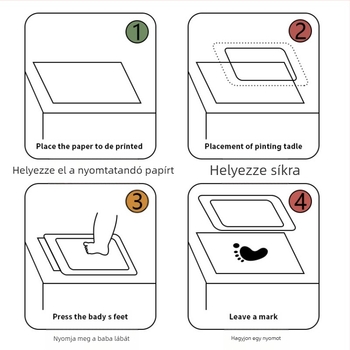 Eldobható nyomtatóasztal baba kéz- és lábnyom-tintapárna lábnyom graffiti tapadásmentes kéznyom-tintapárna új mosásmentes ujjnyom-tintapárna