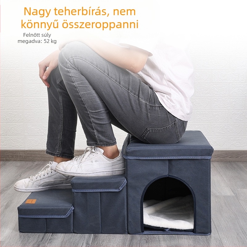 Kutyalépcső Összecsukható tároló Kennel Kutyamászó létrák Fellépők Kisállatlépcsők Kisállatkellékek