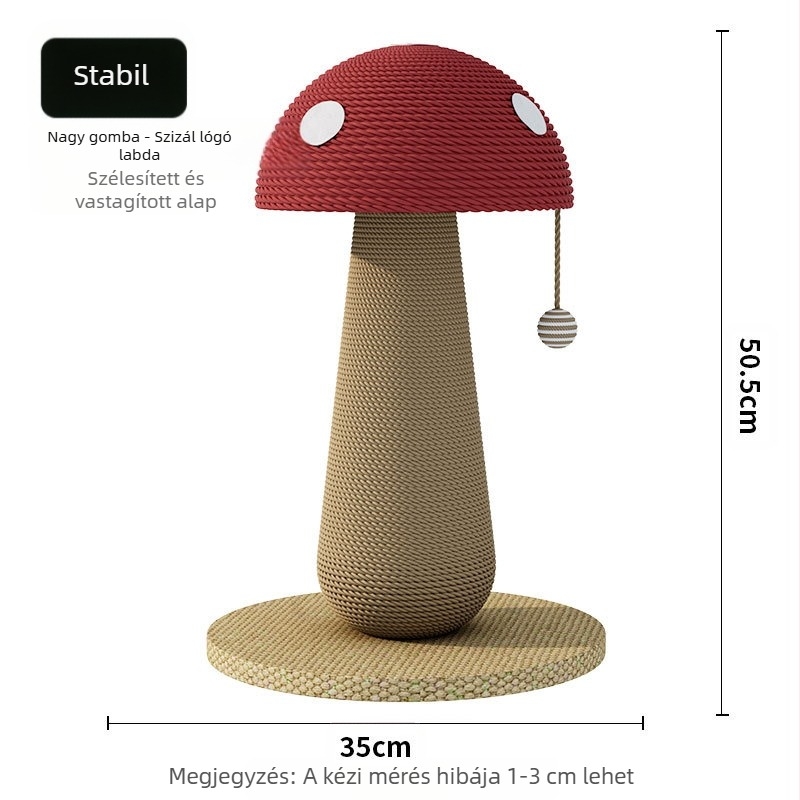 Macska kaparódeszka kopásálló, kipattogzásmentes karomoszlop függőleges szizál karcálló macskajáték önkiegyenesítő macska mászóállvány integrált