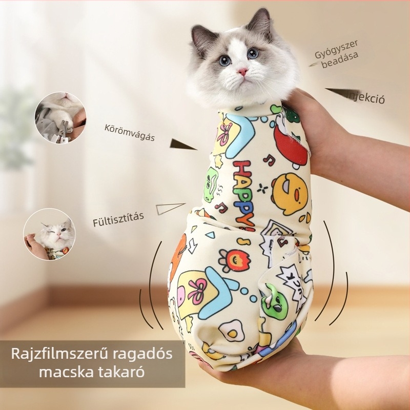 Gyári nagykereskedelmi multifunkcionális macskakendő rajzfilm graffiti önfelszívó varázslatos fóliázó macskakendő könnyen foltozható macskakendő macskakellékek