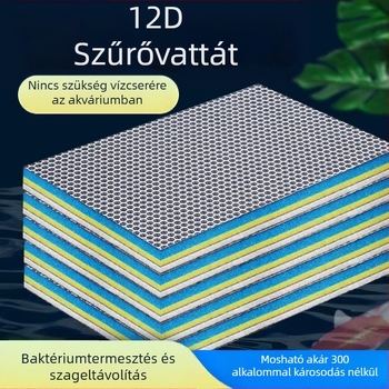 Akvárium szűrő pamut vastagított 10D 8D szűrő pamut szivacs mosás nem rothadt akvárium víztisztító biokémiai pamut szűrőanyag