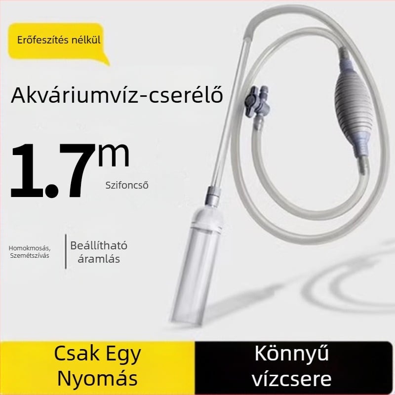 Akvárium vízcserélő homokmosó vízpumpa vízpumpa akvárium vízszívó szifon kézi vízcserélő szívó WC