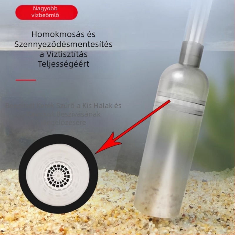 Akvárium vízcserélő homokmosó vízpumpa vízpumpa akvárium vízszívó szifon kézi vízcserélő szívó WC