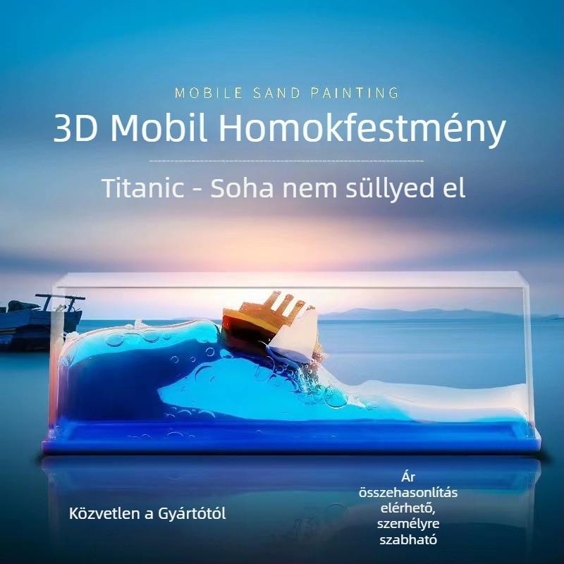 Kis piros könyv népszerű, ugyanolyan stílusú круизhajó folyadékkal sodródó üveg asztali dekoráció Titanic születésnapi ajándék díszdobozban