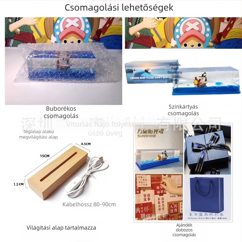 Kis piros könyv népszerű, ugyanolyan stílusú круизhajó folyadékkal sodródó üveg asztali dekoráció Titanic születésnapi ajándék díszdobozban