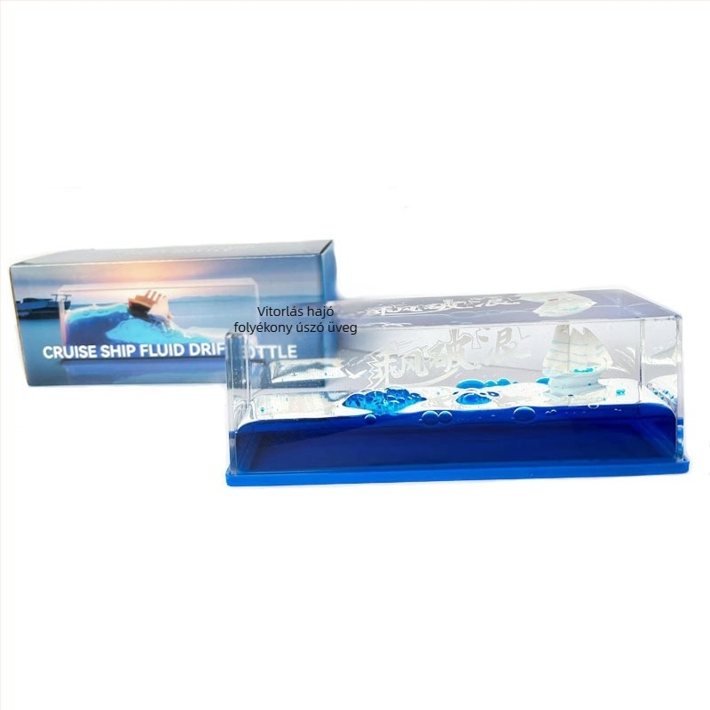 Kis piros könyv népszerű, ugyanolyan stílusú круизhajó folyadékkal sodródó üveg asztali dekoráció Titanic születésnapi ajándék díszdobozban