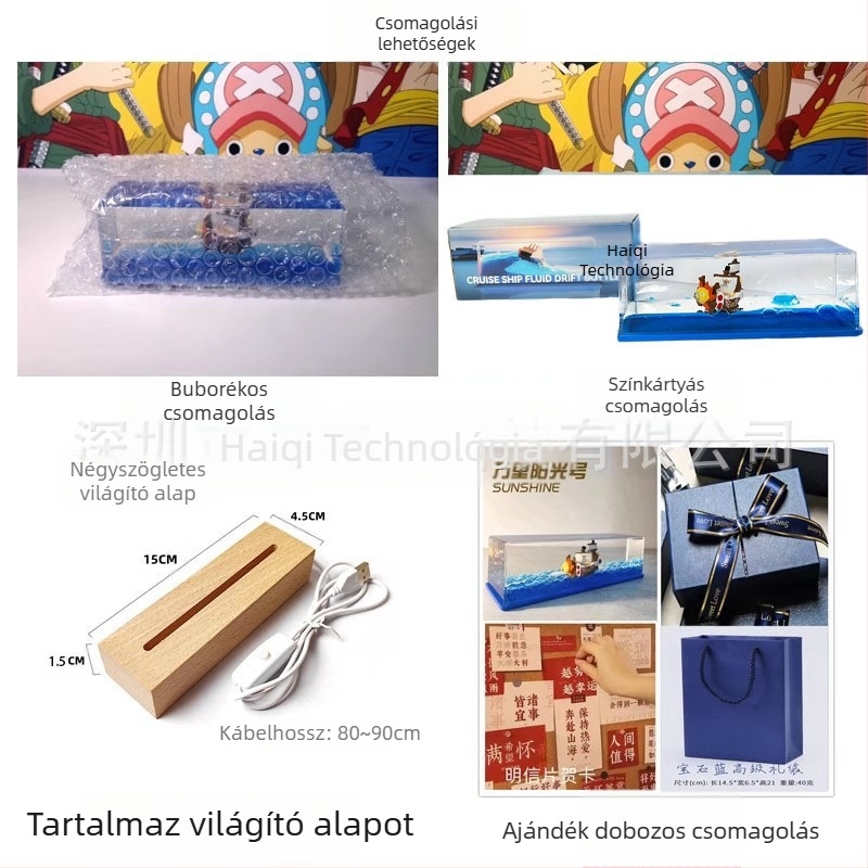 Kis piros könyv népszerű, ugyanolyan stílusú круизhajó folyadékkal sodródó üveg asztali dekoráció Titanic születésnapi ajándék díszdobozban