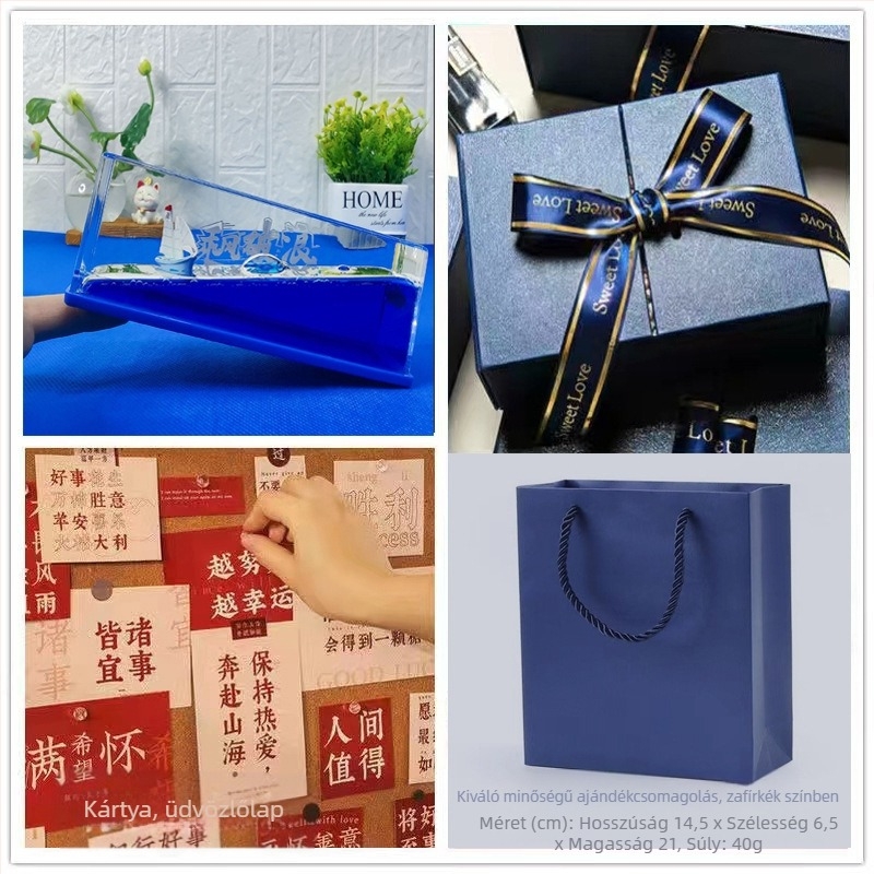 Kis piros könyv népszerű, ugyanolyan stílusú круизhajó folyadékkal sodródó üveg asztali dekoráció Titanic születésnapi ajándék díszdobozban