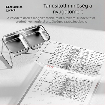 Macskatál, macskaeledel-tál, rozsdamentes acél dupla tál, kopogásgátló kisállattál, macskaétel-tál, ivótál, etetőtál, kutyatál
