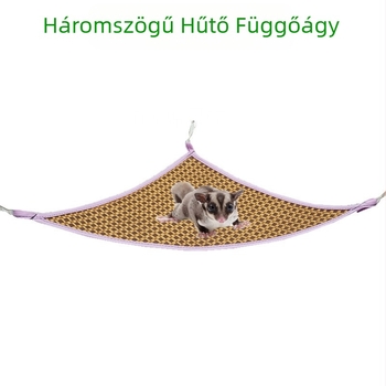Hörcsög nyári függőágy kisállatoknak háromszög alakú függőágy mézeszsák mókus kisállat hideg szőnyeg függőágy kisállat hűtési kellékek