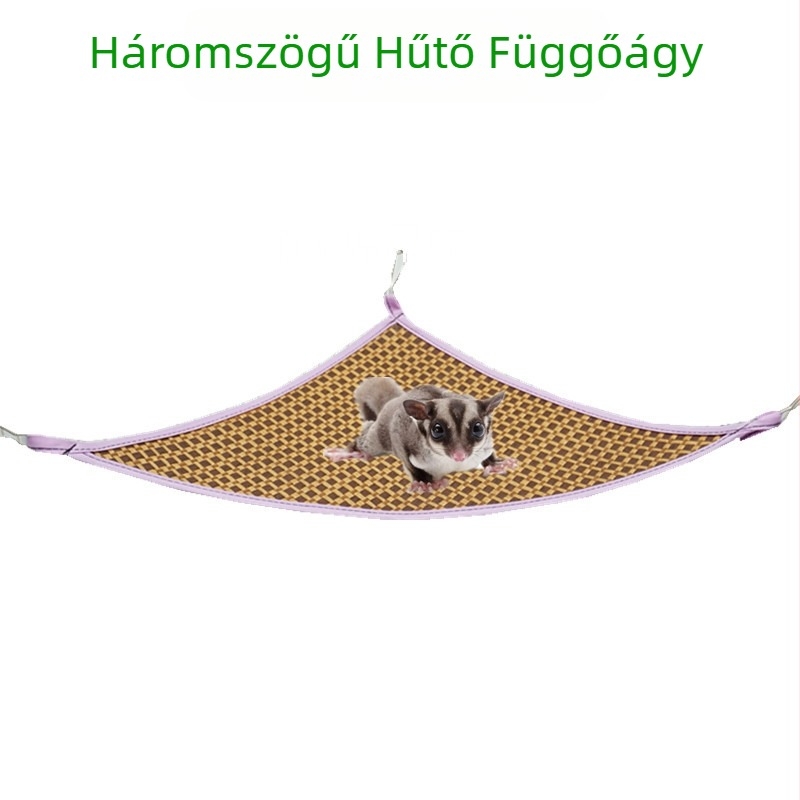 Hörcsög nyári függőágy kisállatoknak háromszög alakú függőágy mézeszsák mókus kisállat hideg szőnyeg függőágy kisállat hűtési kellékek